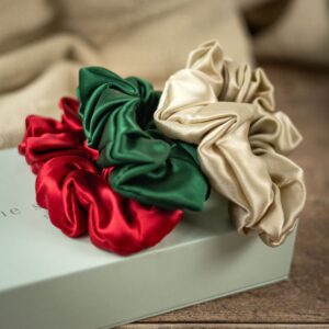 The Silk Collection The Classic Silk Scrunchies Gift Set - Christmas Edition