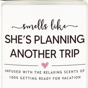 Travel Gifts for Women, Travelling Candle Gifts, Candle Gift for Travellers, Birthday Present for Friends Coworkers Colleagues, Christmas Thanksgiving Day New Year Presents, Lavender Scented Candles