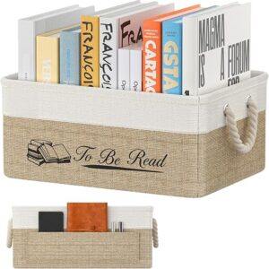 Uniclife Book Lover Gifts for Women, Bookish Items, TBR Book Storage Basket, Bookish Gifts for Book Lovers, Book Reading Accessories, Fabric Storage Bin for Readers & Bookworms