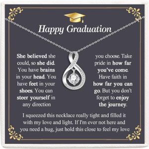 VOSAP Graduation Gifts for Her, Sterling Silver Necklace, Perfect Graduation Presents for Masters Daughter Granddaughter Friends