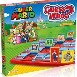 Winning Moves Super Mario Guess Who? Board Game, Play with classic Nintendo characters including Mario, Luigi, Peach, Bowser, and Donkey Kong, 2 players makes a great gift for ages 3 plus