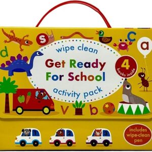 Wipe Clean Get Ready For School Activity Pack Collection 4 Books Set (with pen) (First Letters, Pen Control, 123 & Alphabet)