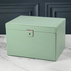 WOLF x Liberty Julia Interior Print Large Jewellery Box - Sage Green - can be Engraved or Personalised