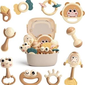 Wootoyz Baby Toys for 0 3 6 9 12 Months Rattle Toys,Baby Essentials for Newborn Toys for 0-12 Months Infant Toys Wrist Socks Set 0-6 Months Baby Sensory Toys for Babies 6-18 Months Newborn Gift