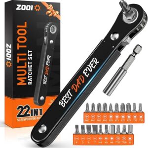 ZOOI Father s Day Gifts, 22 in 1 Ratchet Screwdriver with Bits, Gifts for Men, Mens Gifts for Him Dad Birthday Presents for Dad, Birthday Father’s Day Gifts, Multi Tool Gadgets for Men